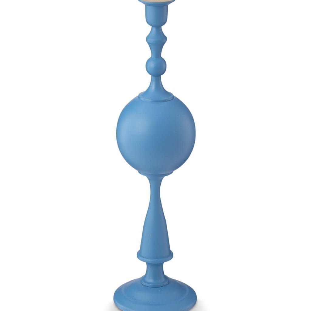 Candle Holder Metal Sphere Large Matt Light Blue 44cm /1