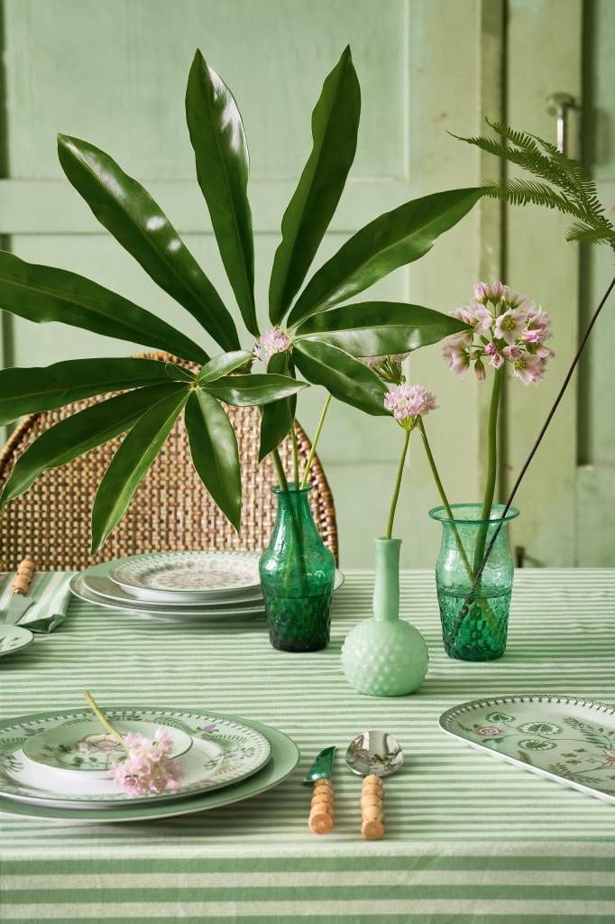 Set/3 Small Vases Glass Blue-Green /1 - Afbeelding 8